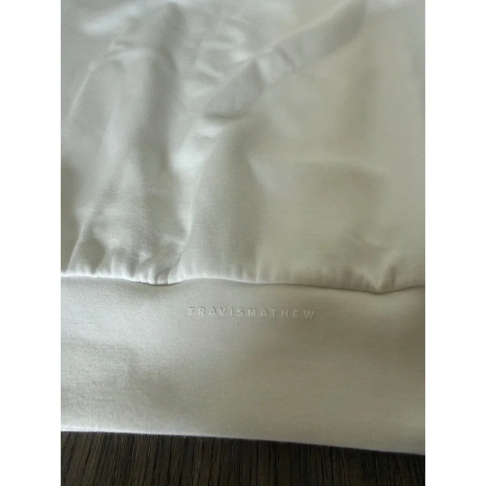 TravisMathew White V-Neck Sweater Vest Viscose Blend Womens Size Medium Golf